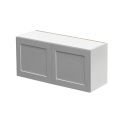 White Box Gray Shaker - 30"W × 15"H Standard Wall Cabinet 2-Doors
