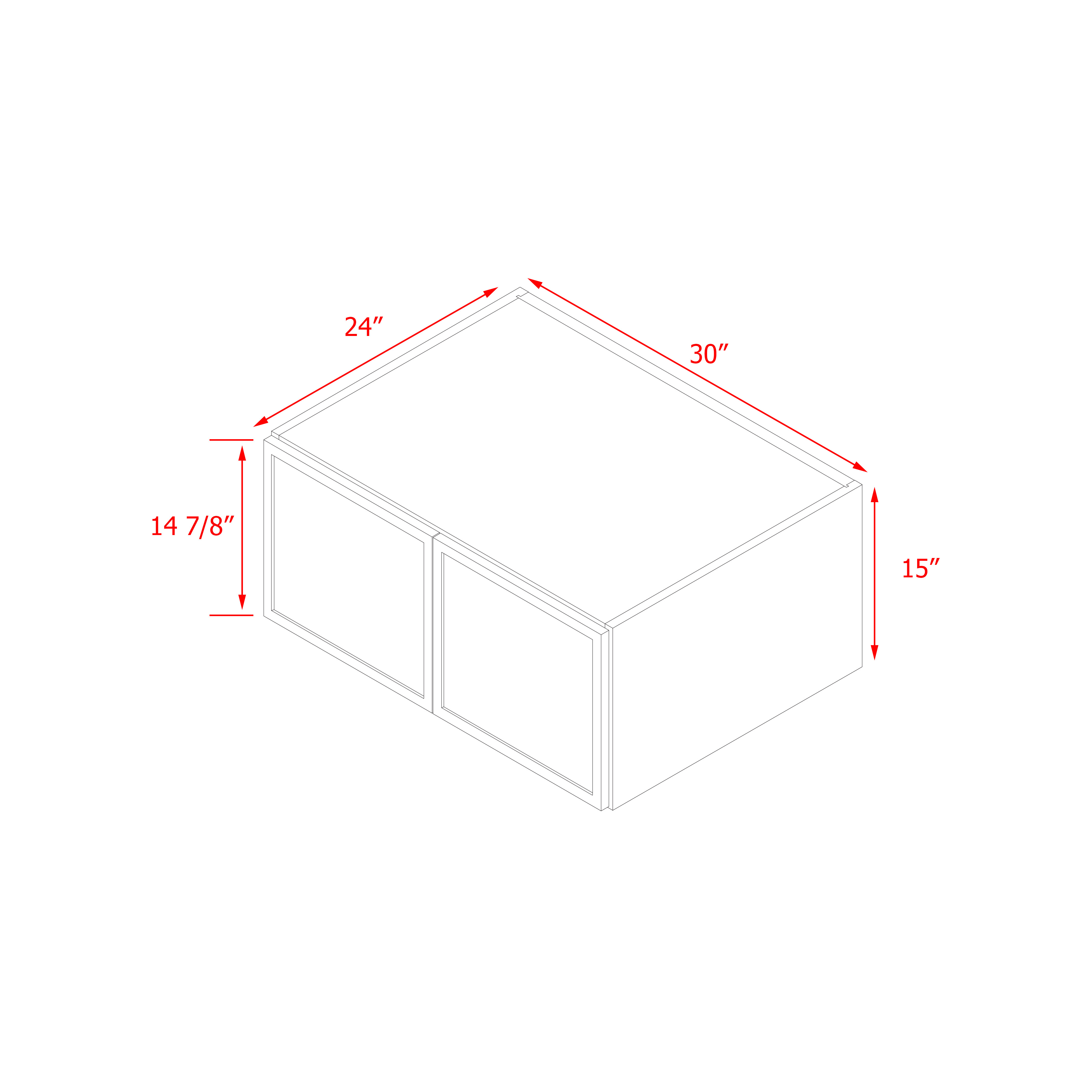 Shady Slim White Shaker - 30"W × 15"H Wall Cabinet