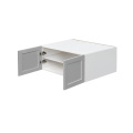 White Box Gray Shaker - 30"W × 15"H Deep (24") Wall Bridge Cabinet 2-Doors 1-Adjustable shelf
