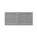 White Box Gray Shaker - 30"W × 15"H Deep (24") Wall Bridge Cabinet 2-Doors 1-Adjustable shelf