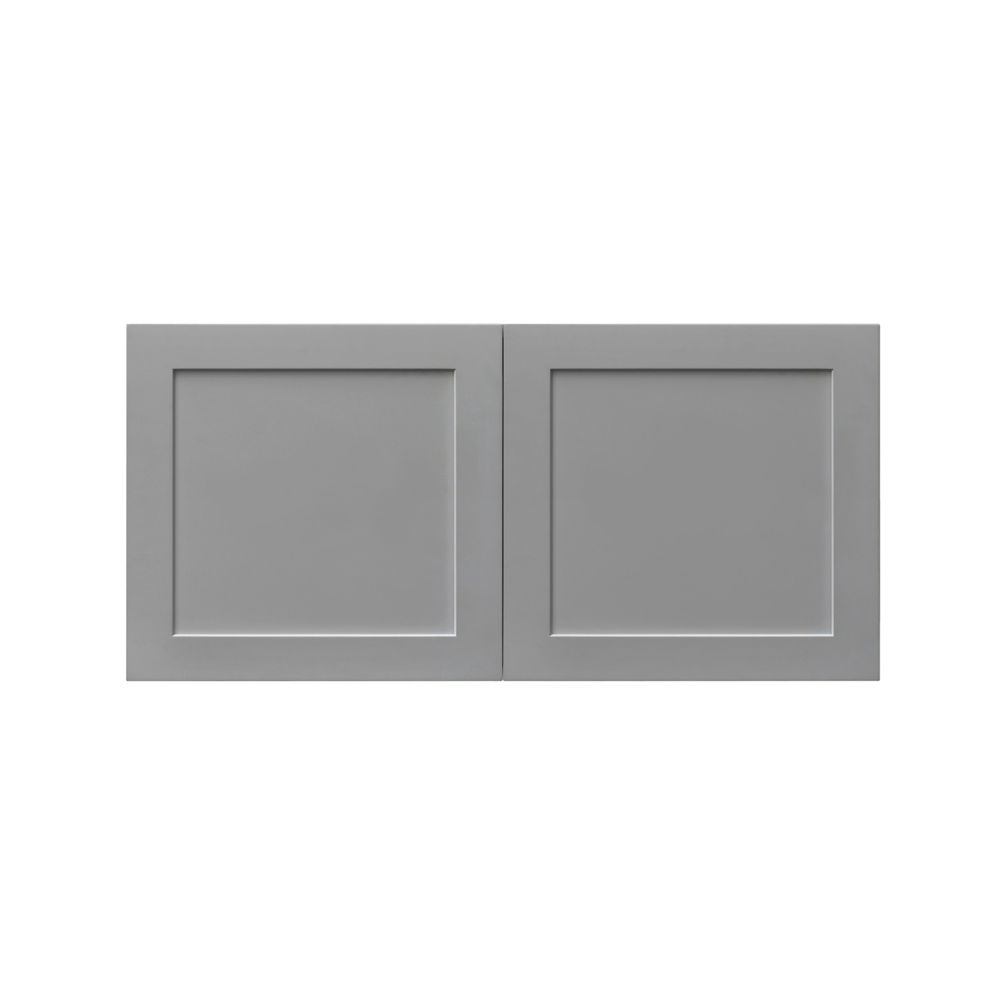 White Box Gray Shaker - 30"W × 15"H Deep (24") Wall Bridge Cabinet 2-Doors 1-Adjustable shelf