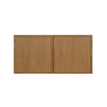 Shady Slim Oak - 30"W × 15"H Deep (24") Wall Bridge Cabinet 2-Doors 1-Adjustable shelf
