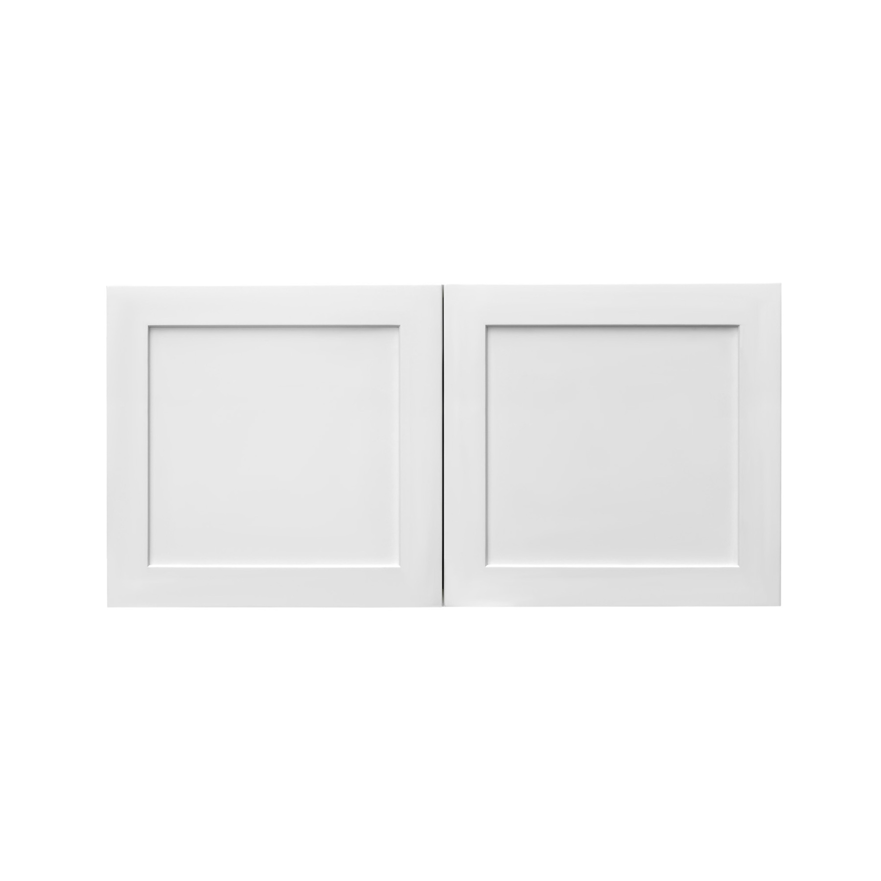 White Shaker - 30"W × 15"H Deep (24") Wall Bridge Cabinet 2-Doors 1-Adjustable shelf