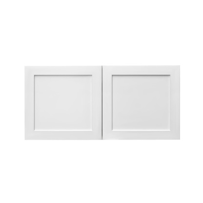 White Shaker - 30"W × 15"H Deep (24") Wall Bridge Cabinet 2-Doors 1-Adjustable shelf
