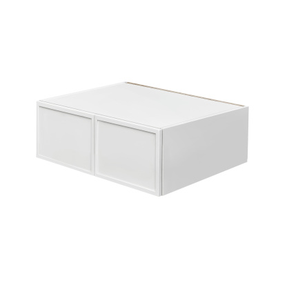 Slim White Shaker - 30"W × 15"H Deep (24") Wall Bridge Cabinet 2-Doors 1-Adjustable shelf