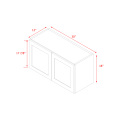 Mallorca White Shaker - 30"W × 18"H Standard Wall Cabinet