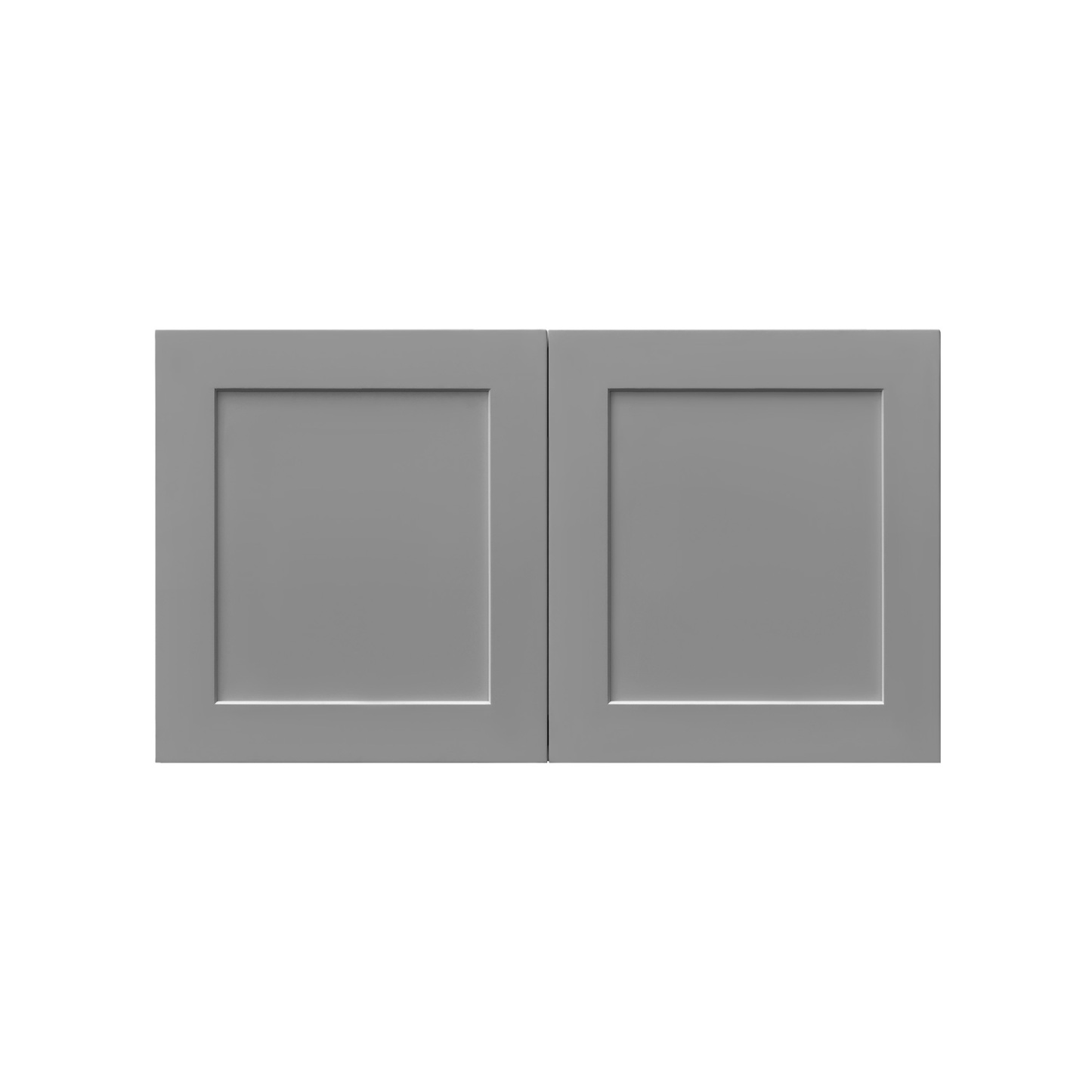 White Box Gray Shaker - 30"W × 18"H Standard Wall Cabinet 2-Doors 1-Adjustable shelf