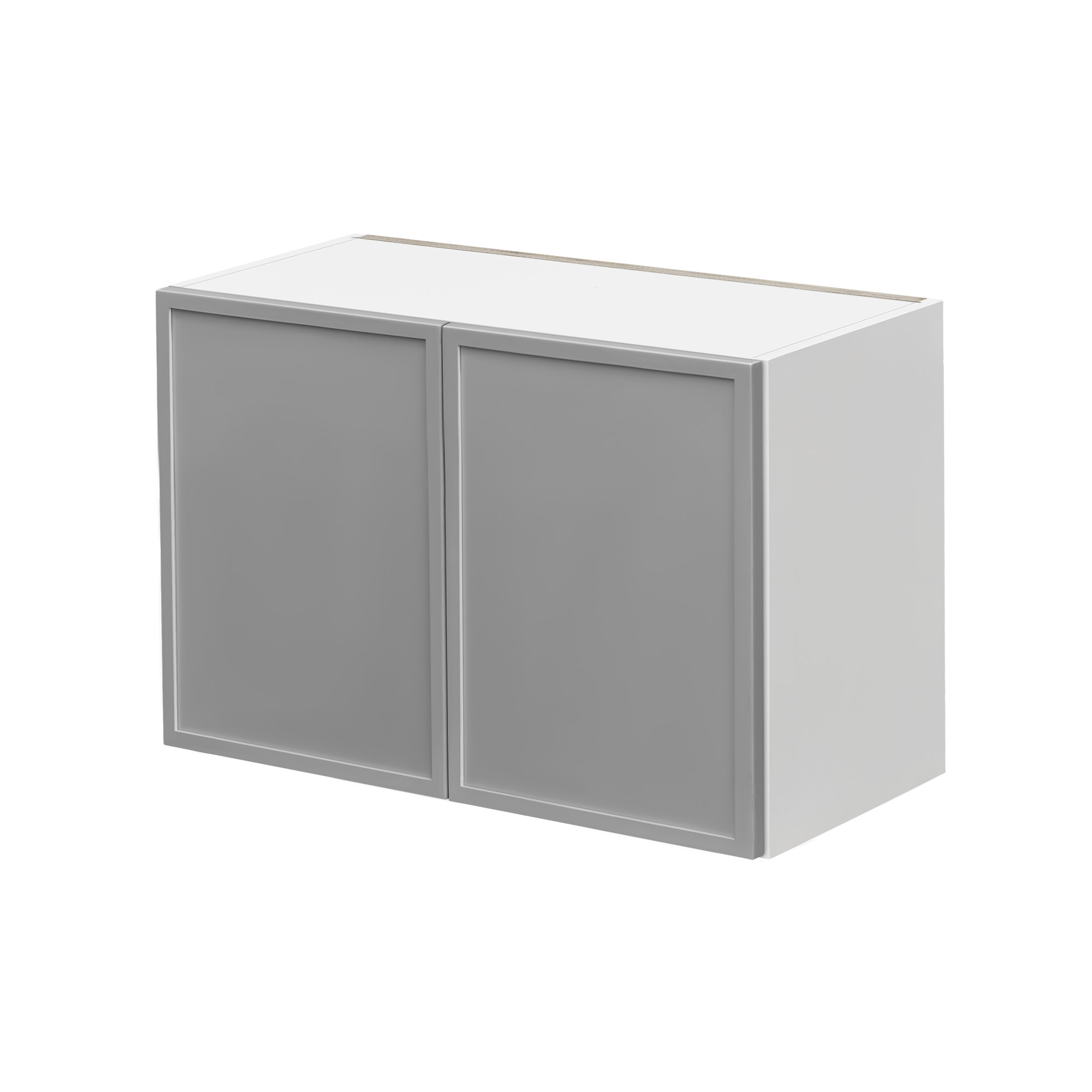 White Box Gray Slim - 30"W × 18"H Standard Wall Cabinet 2-Doors 1-Adjustable shelf