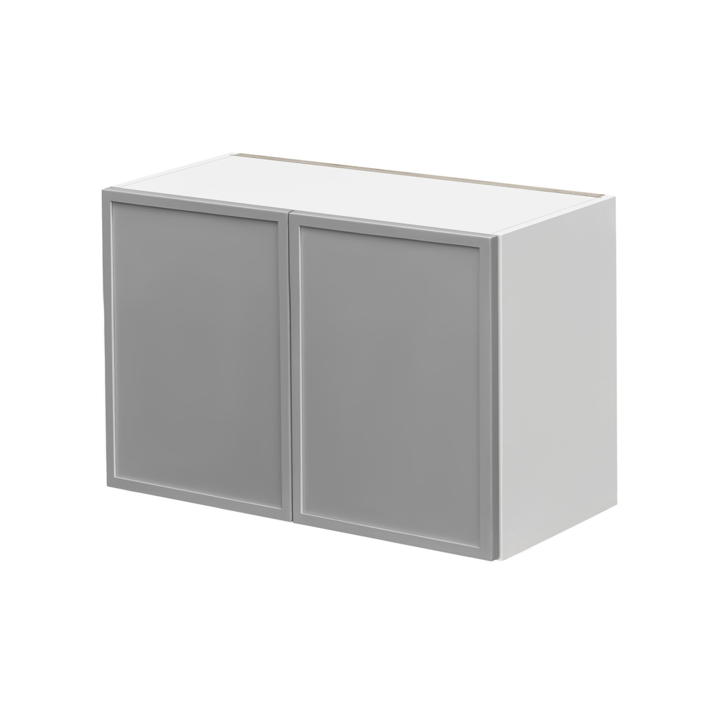 White Box Gray Slim - 30"W × 18"H Standard Wall Cabinet 2-Doors 1-Adjustable shelf