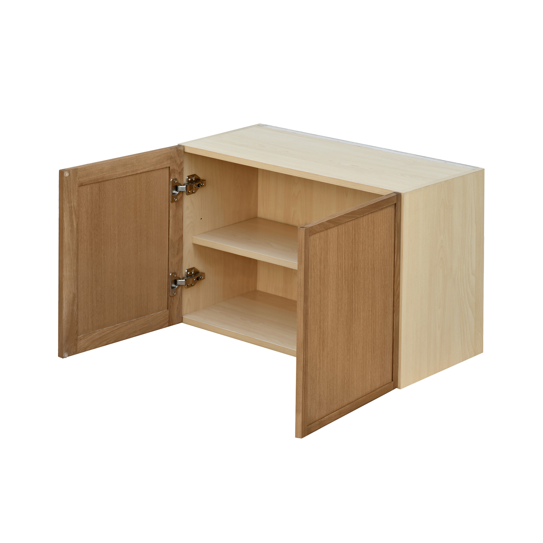 Natural Box Oak Slim - 30"W × 18"H Standard Wall Cabinet 2-Doors 1-Adjustable shelf