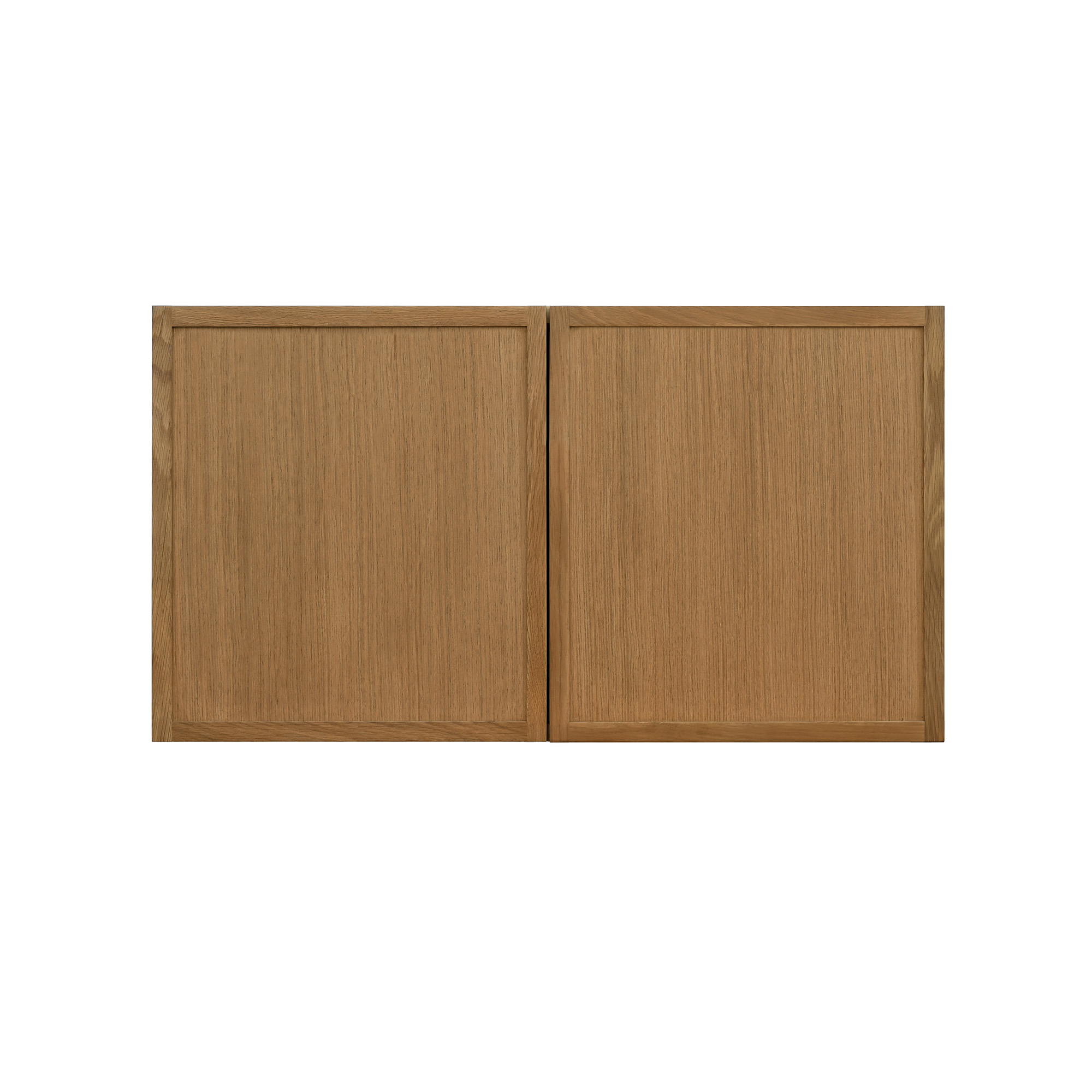Natural Box Oak Slim - 30"W × 18"H Standard Wall Cabinet 2-Doors 1-Adjustable shelf
