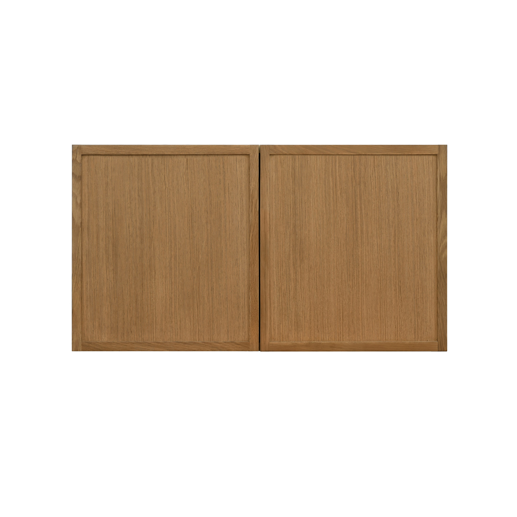 Natural Box Oak Slim - 30"W × 18"H Standard Wall Cabinet 2-Doors 1-Adjustable shelf