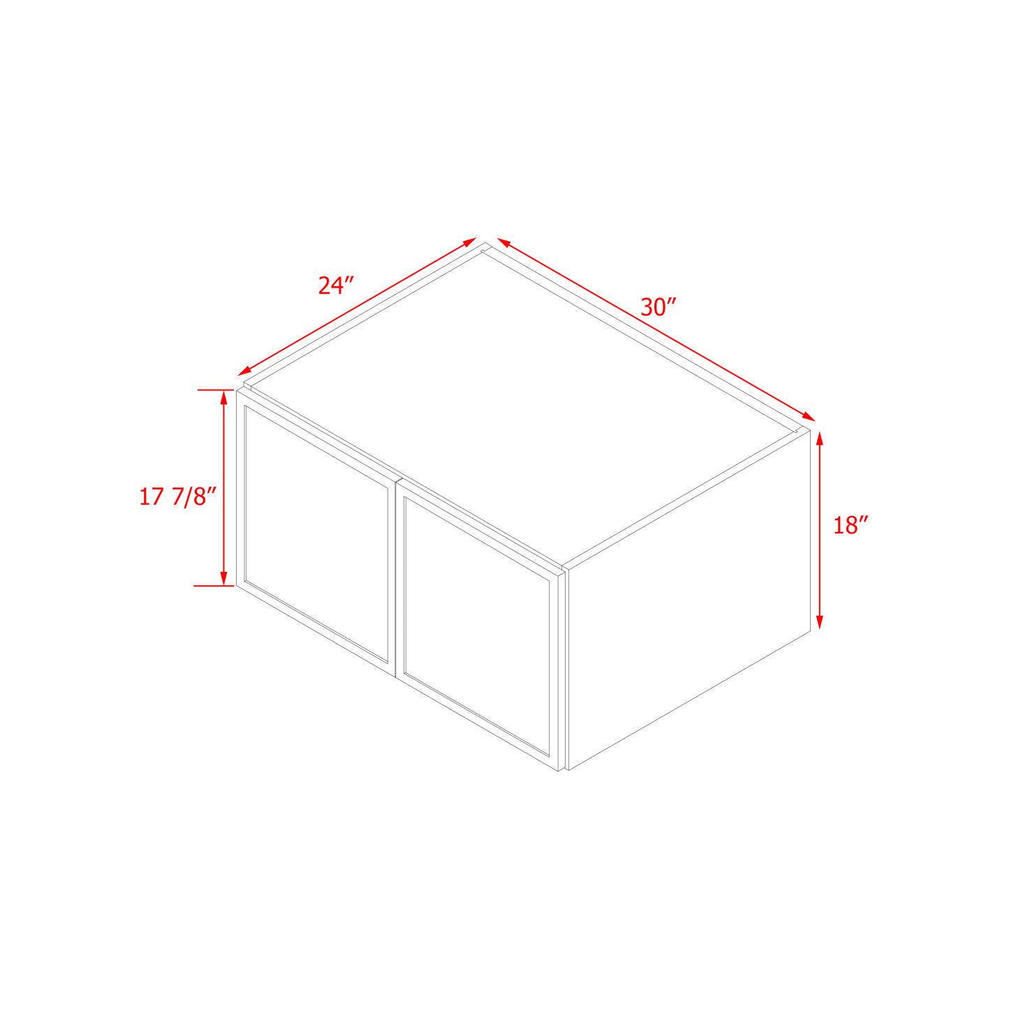 Shady Slim White Shaker - 30"W × 18"H Wall Cabinet