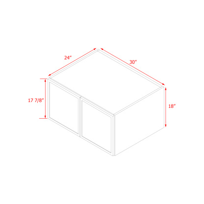 Shady Slim White Shaker - 30"W × 18"H Wall Cabinet