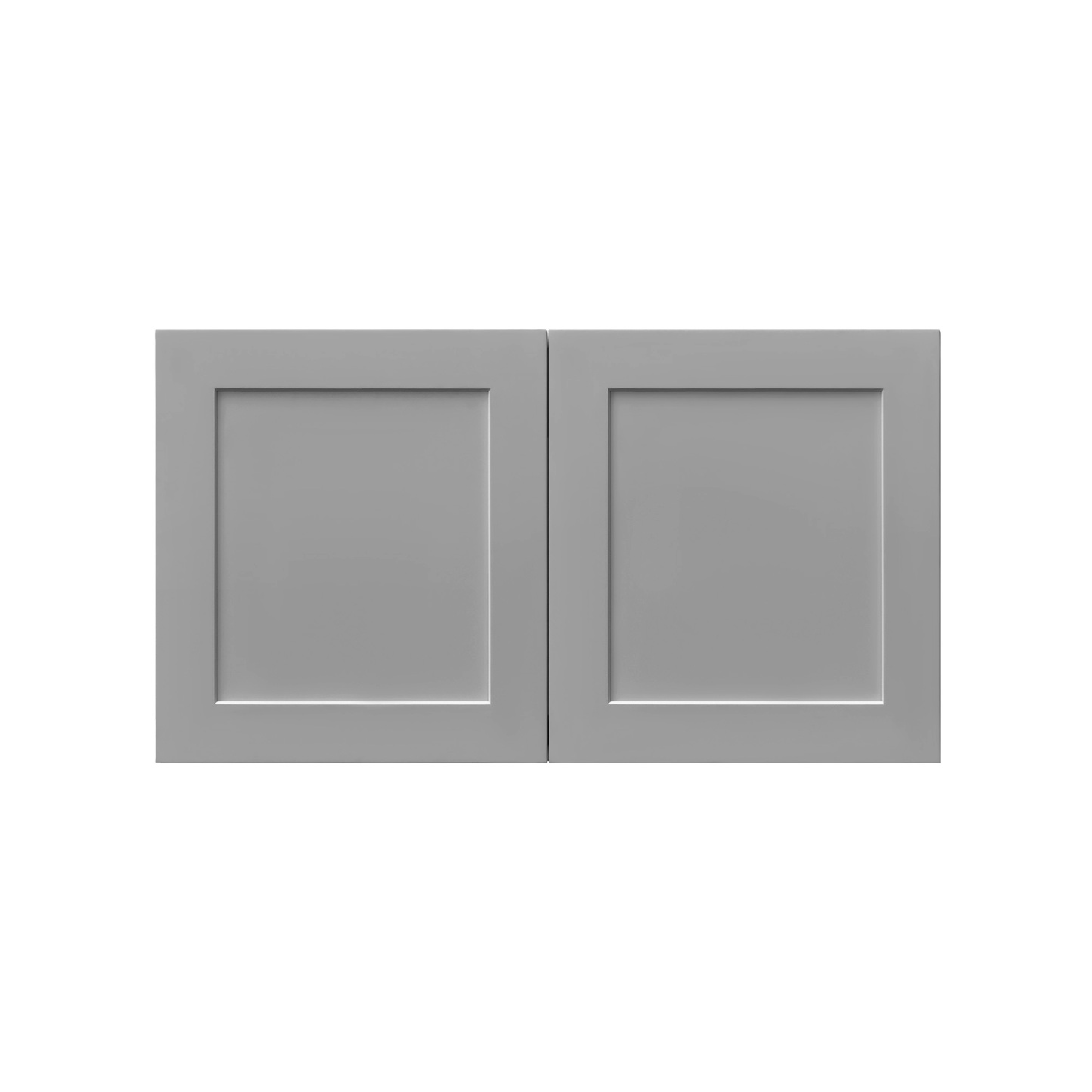 White Box Gray Shaker - 30"W × 18"H Deep (24") Wall Bridge Cabinet 2-Doors 1-Adjustable shelf