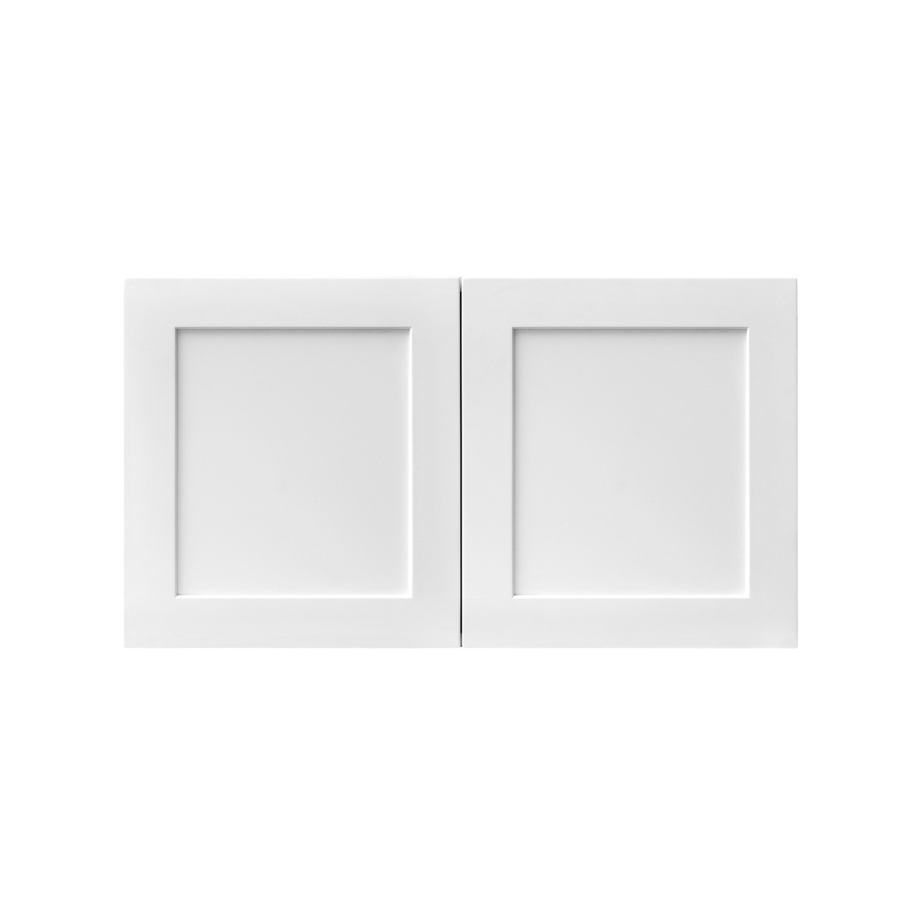 White Shaker - 30"W × 18"H Deep (24") Wall Bridge Cabinet 2-Doors 1-Adjustable shelf