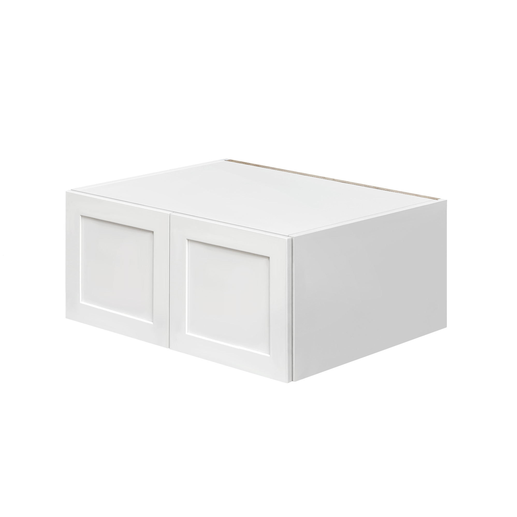 White Shaker - 30"W × 18"H Deep (24") Wall Bridge Cabinet 2-Doors 1-Adjustable shelf