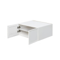 Slim White Shaker - 30"W × 18"H Deep (24") Wall Bridge Cabinet 2-Doors 1-Adjustable shelf