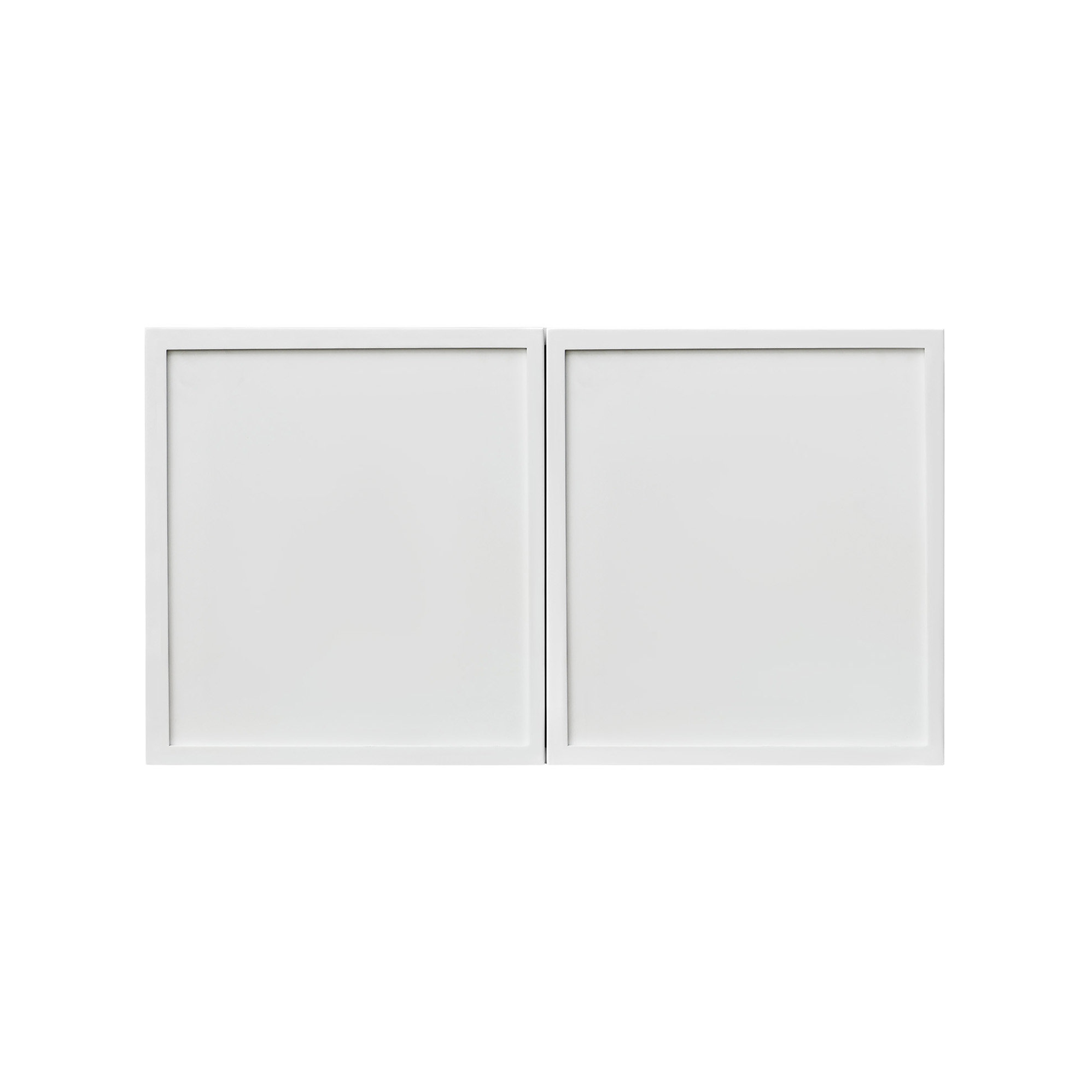 Slim White Shaker - 30"W × 18"H Deep (24") Wall Bridge Cabinet 2-Doors 1-Adjustable shelf