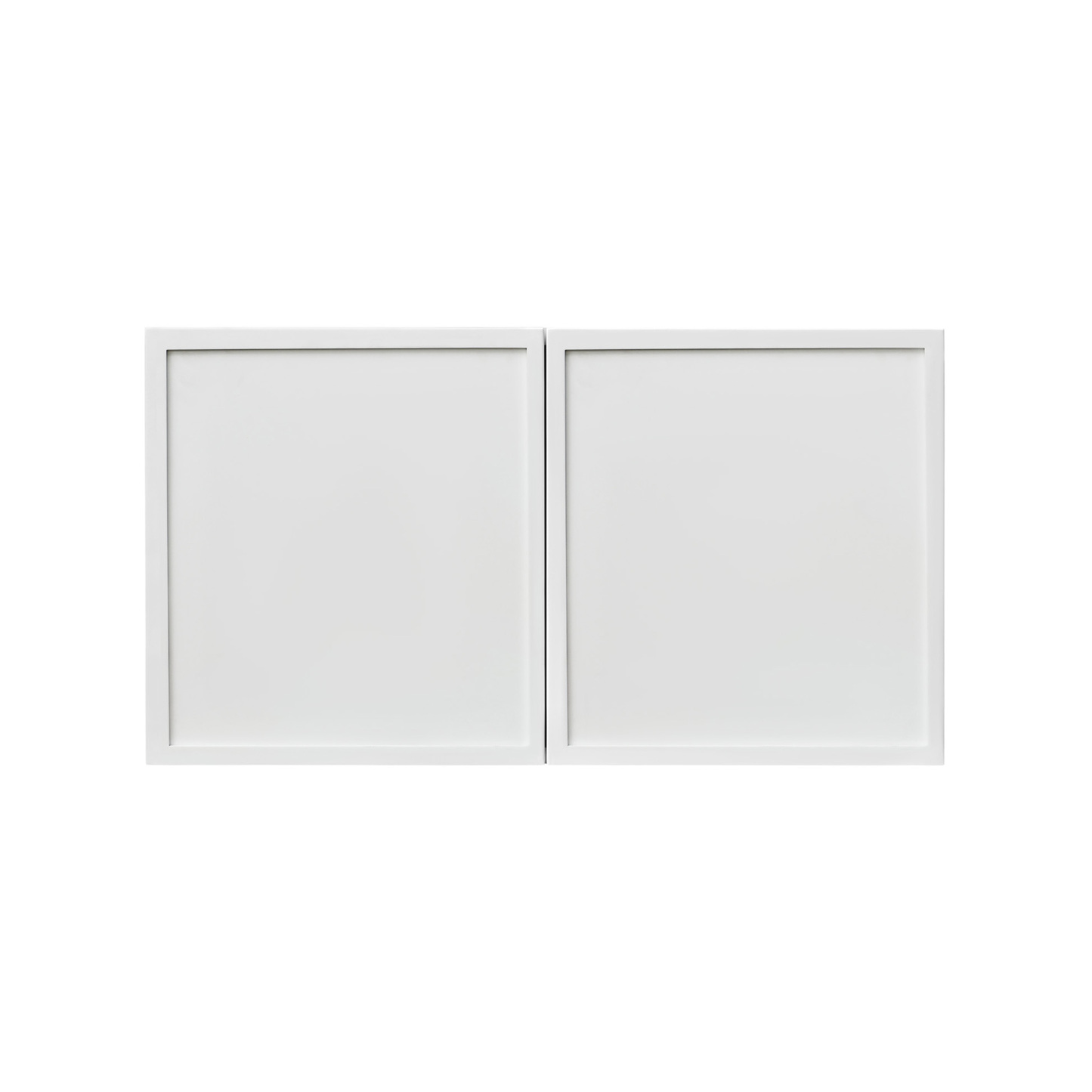 Slim White Shaker - 30"W × 18"H Deep (24") Wall Bridge Cabinet 2-Doors 1-Adjustable shelf