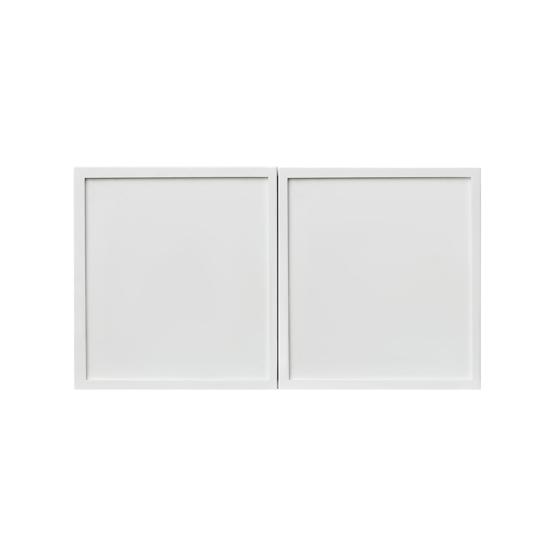 Slim White Shaker - 30"W × 18"H Deep (24") Wall Bridge Cabinet 2-Doors 1-Adjustable shelf