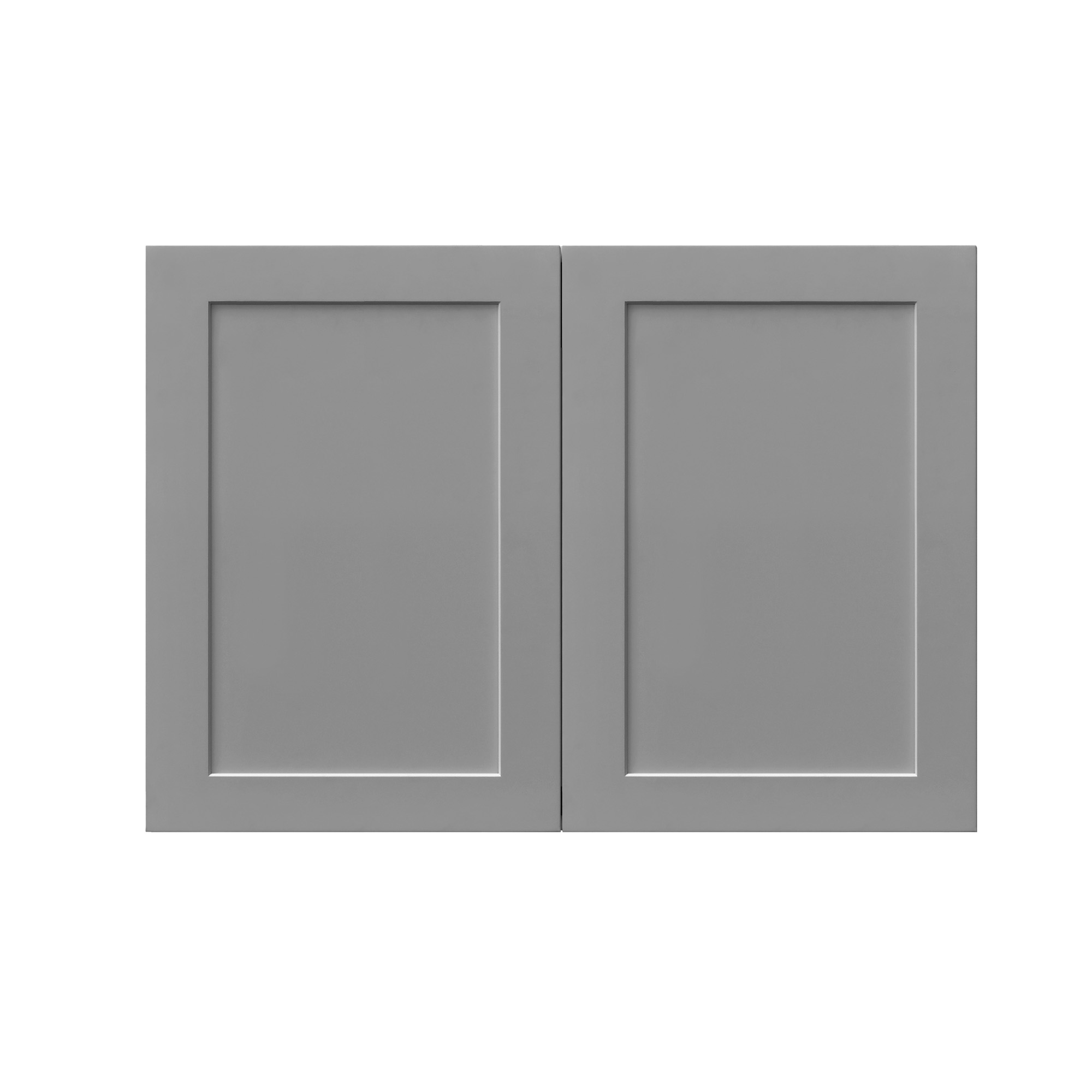 White Box Gray Shaker - 30"W × 21"H Standard Wall Cabinet 2-Doors 1-Adjustable shelf