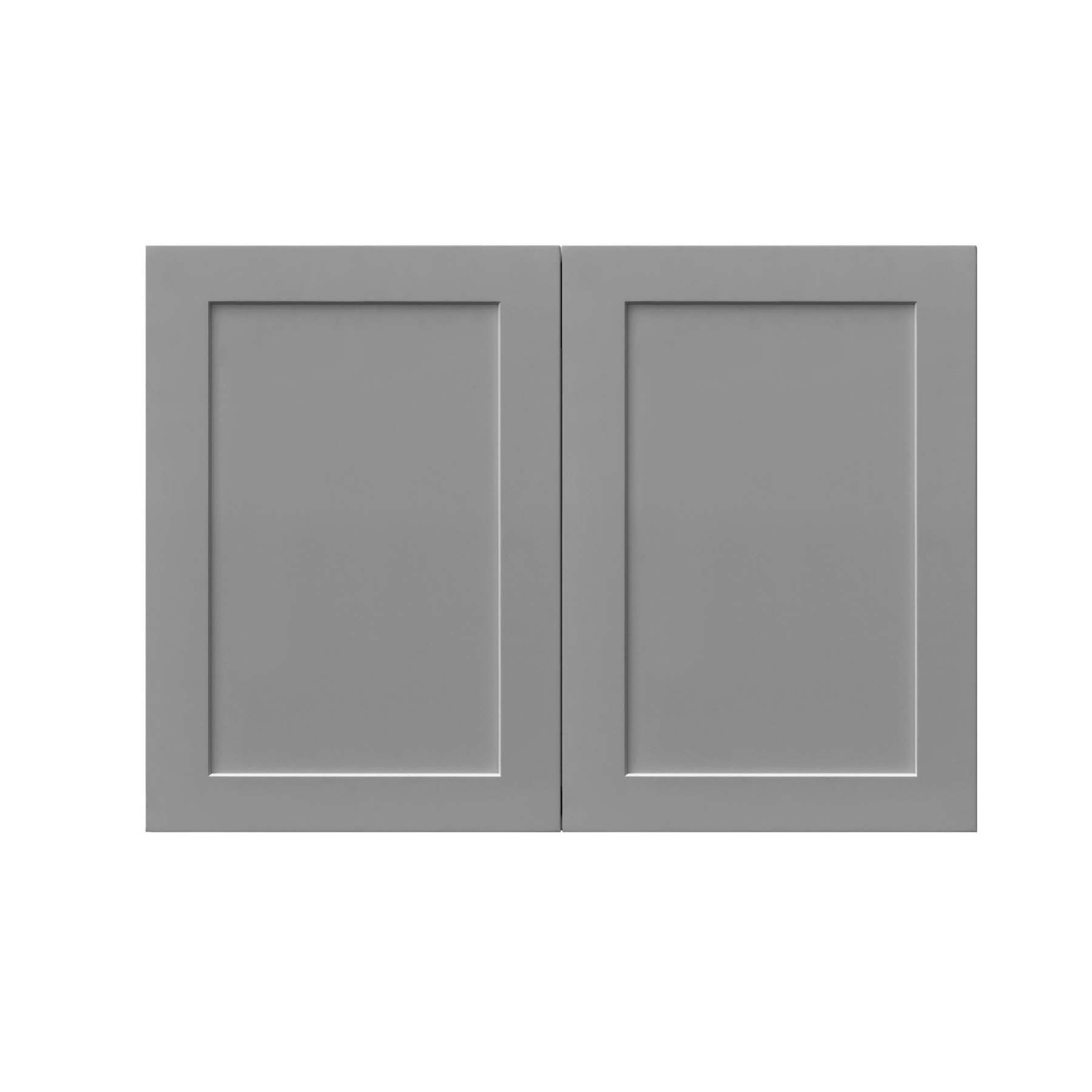 White Box Gray Shaker - 30"W × 21"H Standard Wall Cabinet 2-Doors 1-Adjustable shelf