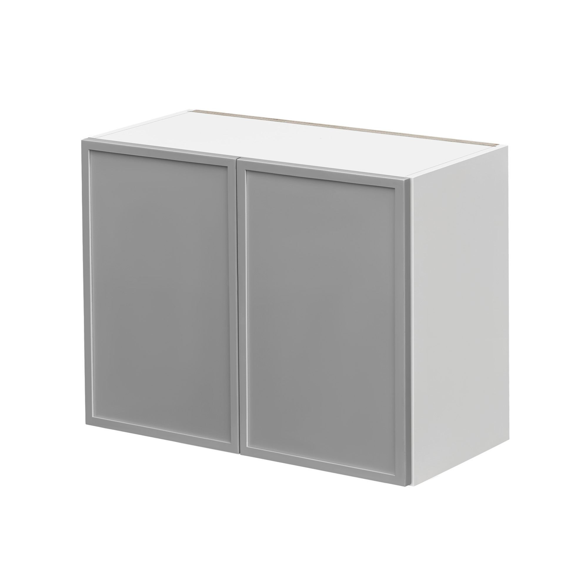 White Box Gray Slim - 30"W × 21"H Standard Wall Cabinet 2-Doors 1-Adjustable shelf