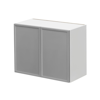 White Box Gray Slim - 30"W × 21"H Standard Wall Cabinet 2-Doors 1-Adjustable shelf