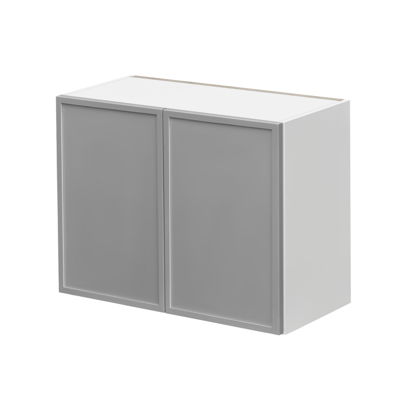 White Box Gray Slim - 30"W × 21"H Standard Wall Cabinet 2-Doors 1-Adjustable shelf