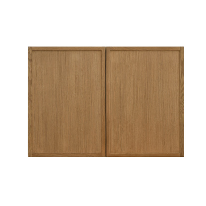 Natural Box Oak Slim - 30"W × 21"H Standard Wall Cabinet 2-Doors 1-Adjustable shelf