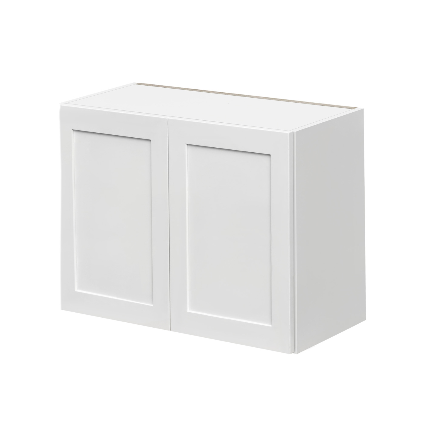 White Shaker - 30"W × 21"H Standard Wall Cabinet 2-Doors 1-Adjustable shelf