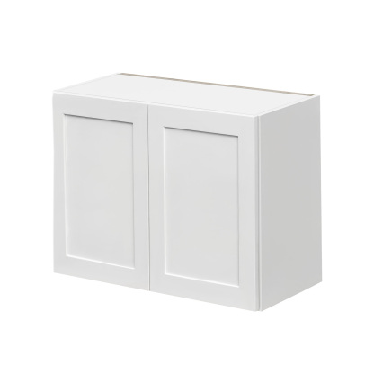 White Shaker - 30"W × 21"H Standard Wall Cabinet 2-Doors 1-Adjustable shelf
