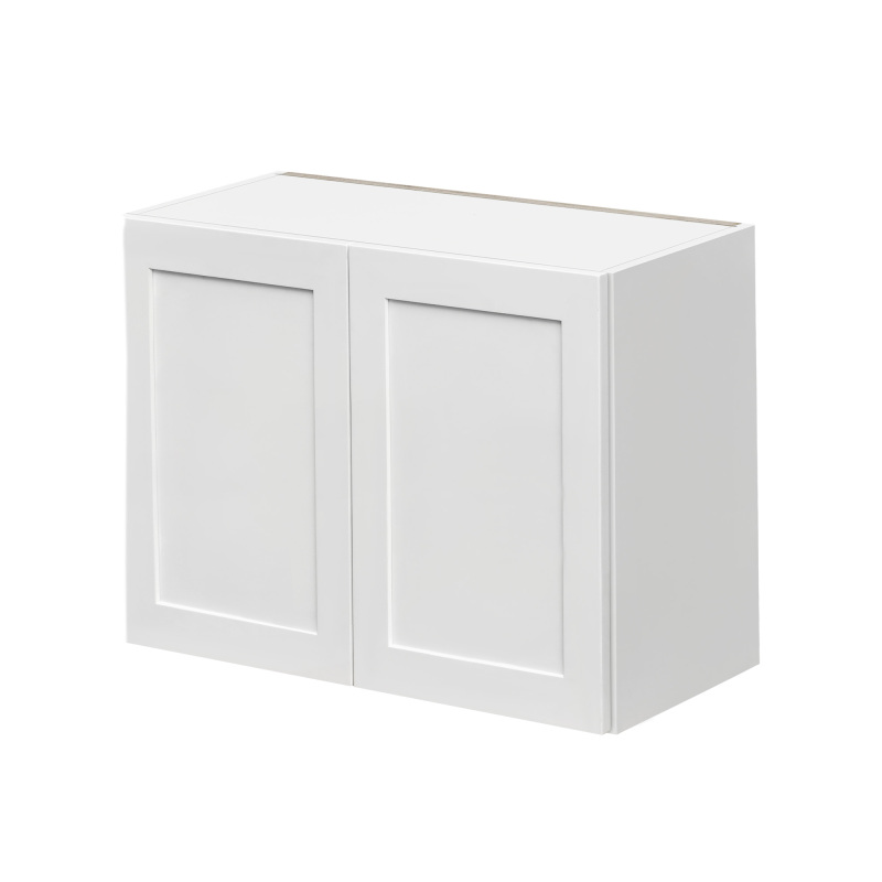 White Shaker - 30"W × 21"H Standard Wall Cabinet 2-Doors 1-Adjustable shelf