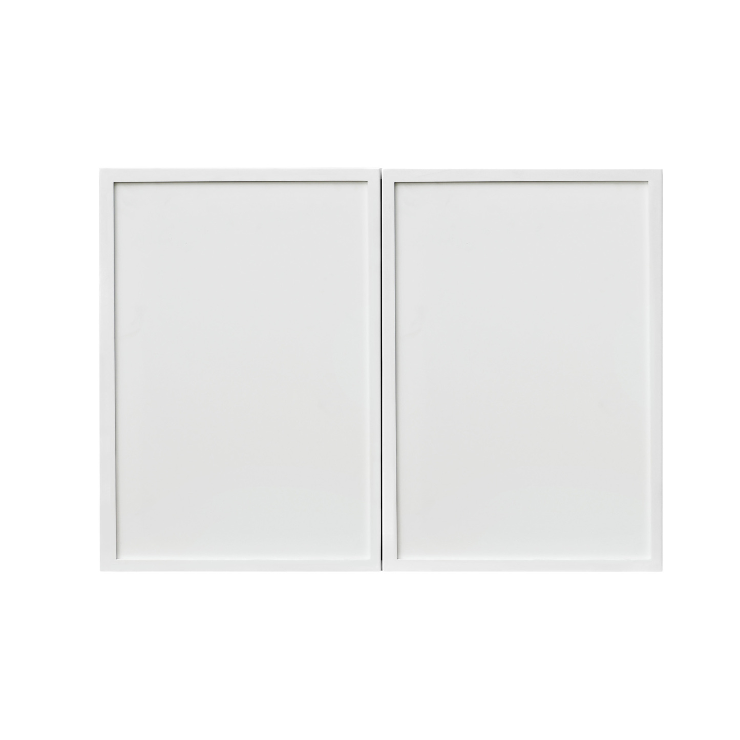 Slim White Shaker - 30"W × 21"H Standard Wall Cabinet 2-Doors 1-Adjustable shelf