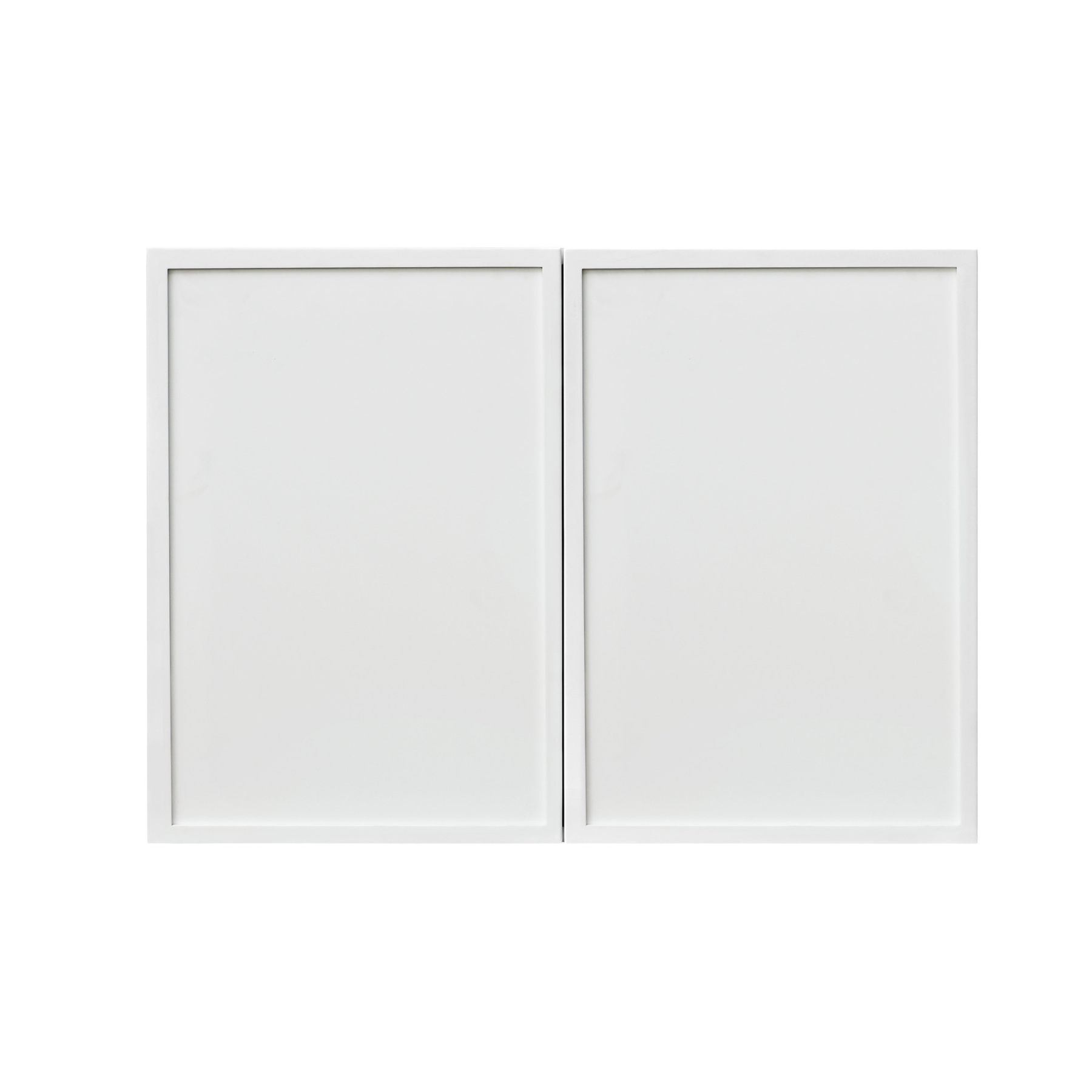 Slim White Shaker - 30"W × 21"H Standard Wall Cabinet 2-Doors 1-Adjustable shelf
