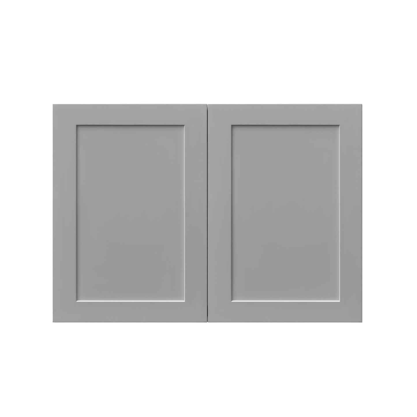 White Box Gray Shaker - 30"W × 21"H Deep (24") Wall Bridge Cabinet 2-Doors 1-Adjustable shelf