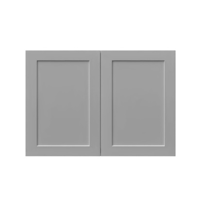 White Box Gray Shaker - 30"W × 21"H Deep (24") Wall Bridge Cabinet 2-Doors 1-Adjustable shelf