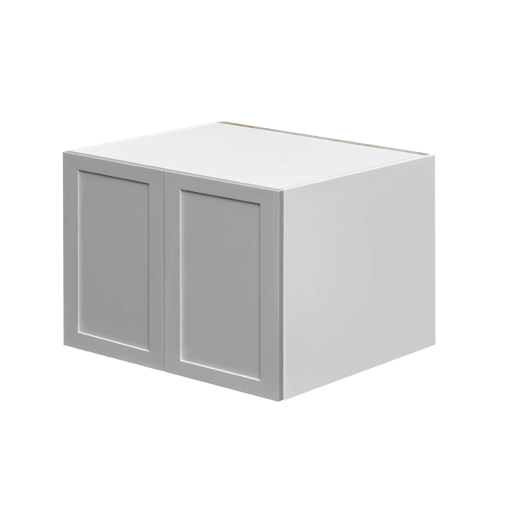 White Box Gray Shaker - 30"W × 21"H Deep (24") Wall Bridge Cabinet 2-Doors 1-Adjustable shelf