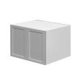 White Box Gray Shaker - 30"W × 21"H Deep (24") Wall Bridge Cabinet 2-Doors 1-Adjustable shelf