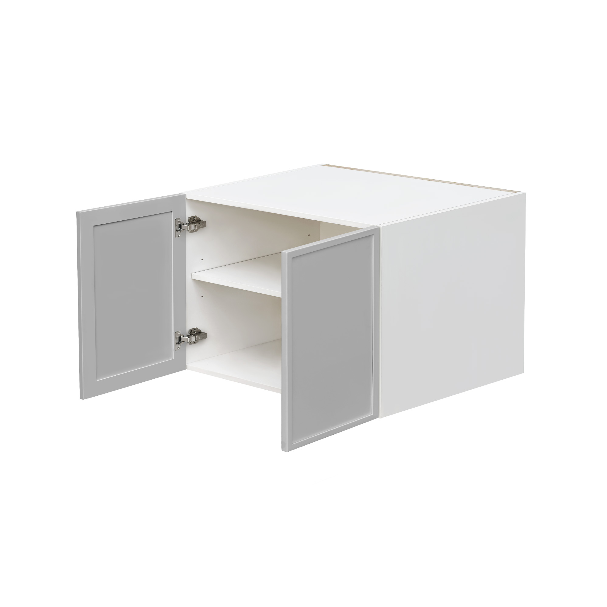 White Box Gray Slim - 30"W × 21"H Deep (24") Wall Bridge Cabinet 2-Doors 1-Adjustable shelf