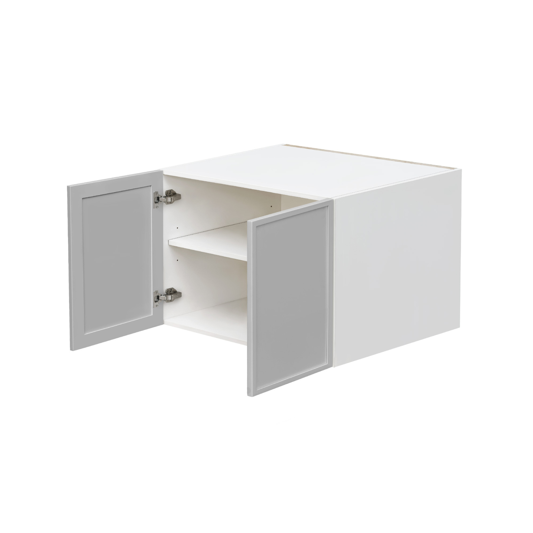 White Box Gray Slim - 30"W × 21"H Deep (24") Wall Bridge Cabinet 2-Doors 1-Adjustable shelf