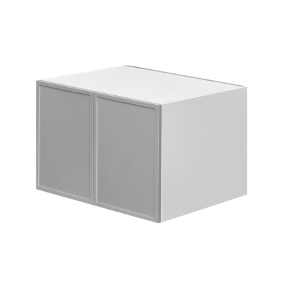 White Box Gray Slim - 30"W × 21"H Deep (24") Wall Bridge Cabinet 2-Doors 1-Adjustable shelf