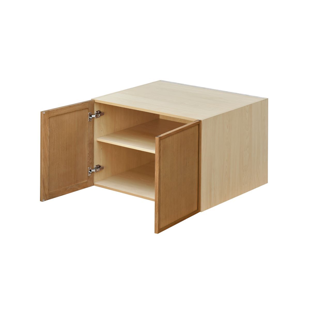 Shady Slim Oak - 30"W × 21"H Deep (24") Wall Bridge Cabinet 2-Doors 1-Adjustable shelf