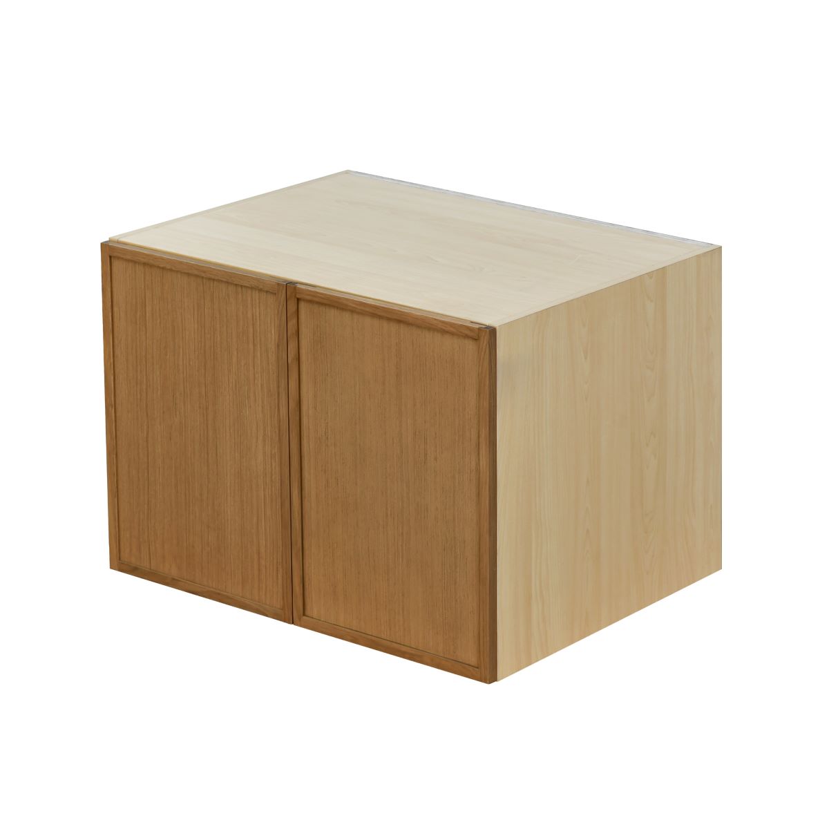 Natural Box Oak Slim - 30"W × 21"H Deep (24") Wall Bridge Cabinet 2-Doors 1-Adjustable shelf