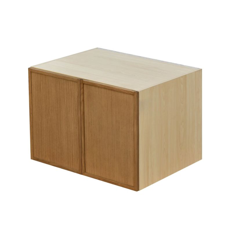 Shady Slim Oak - 30"W × 21"H Deep (24") Wall Bridge Cabinet 2-Doors 1-Adjustable shelf