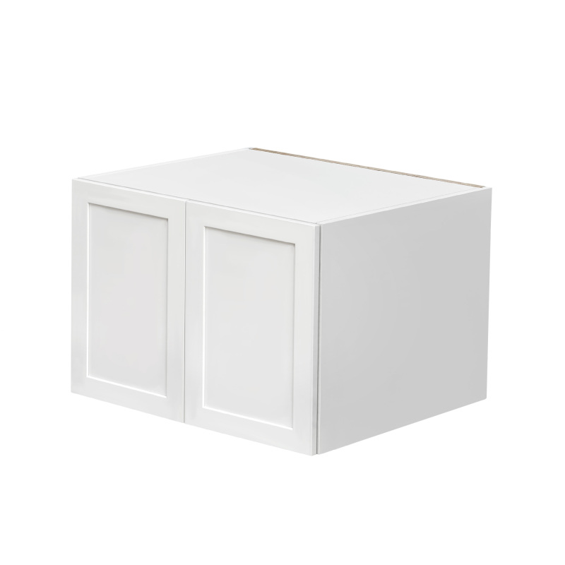 White Shaker - 30"W × 21"H Deep (24") Wall Bridge Cabinet 2-Doors 1-Adjustable shelf