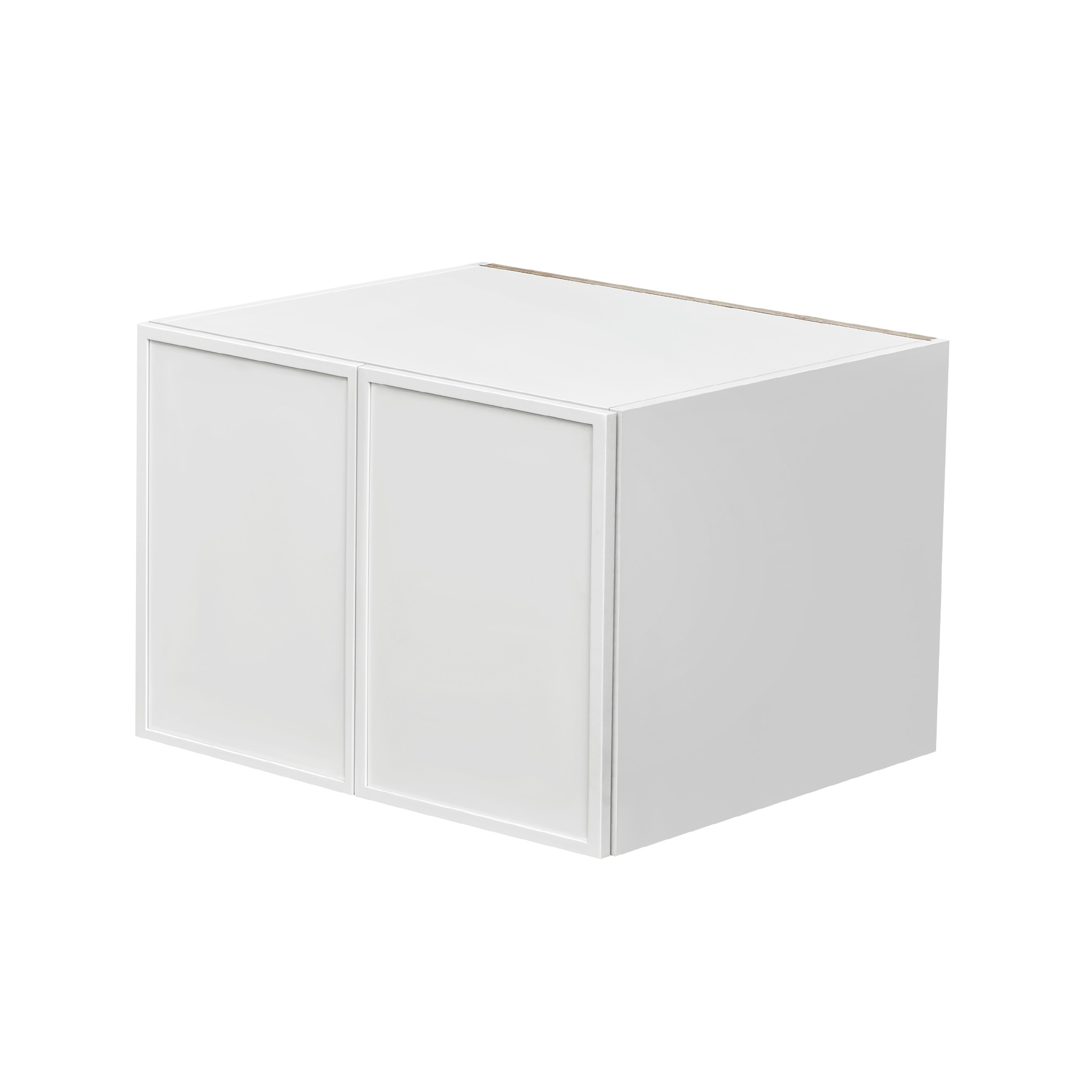 Slim White Shaker - 30"W × 21"H Deep (24") Wall Bridge Cabinet 2-Doors 1-Adjustable shelf
