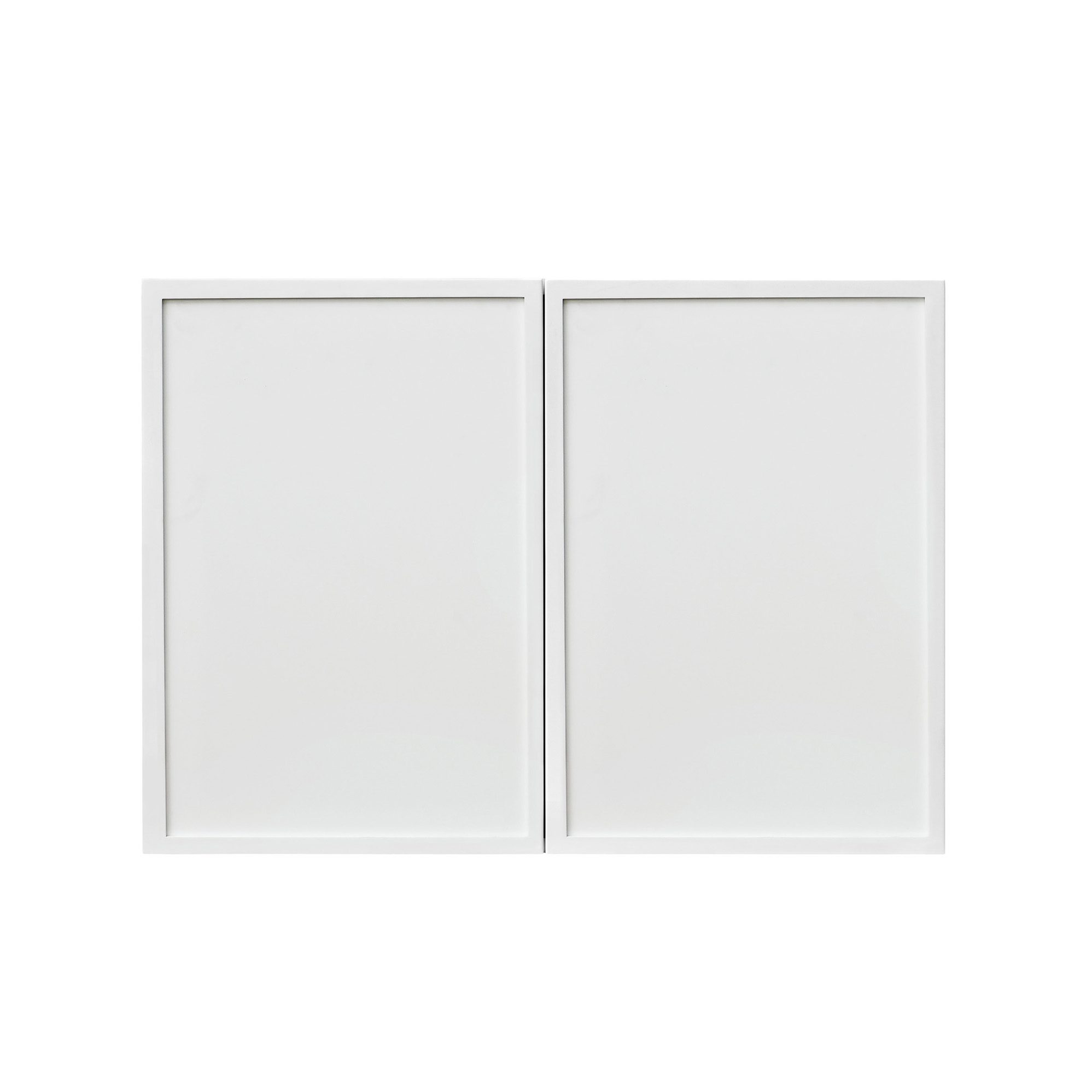 Slim White Shaker - 30"W × 21"H Deep (24") Wall Bridge Cabinet 2-Doors 1-Adjustable shelf