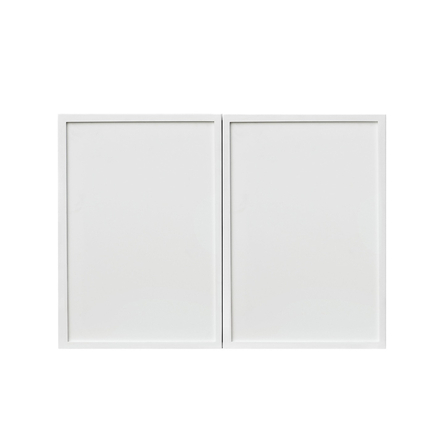 Slim White Shaker - 30"W × 21"H Deep (24") Wall Bridge Cabinet 2-Doors 1-Adjustable shelf